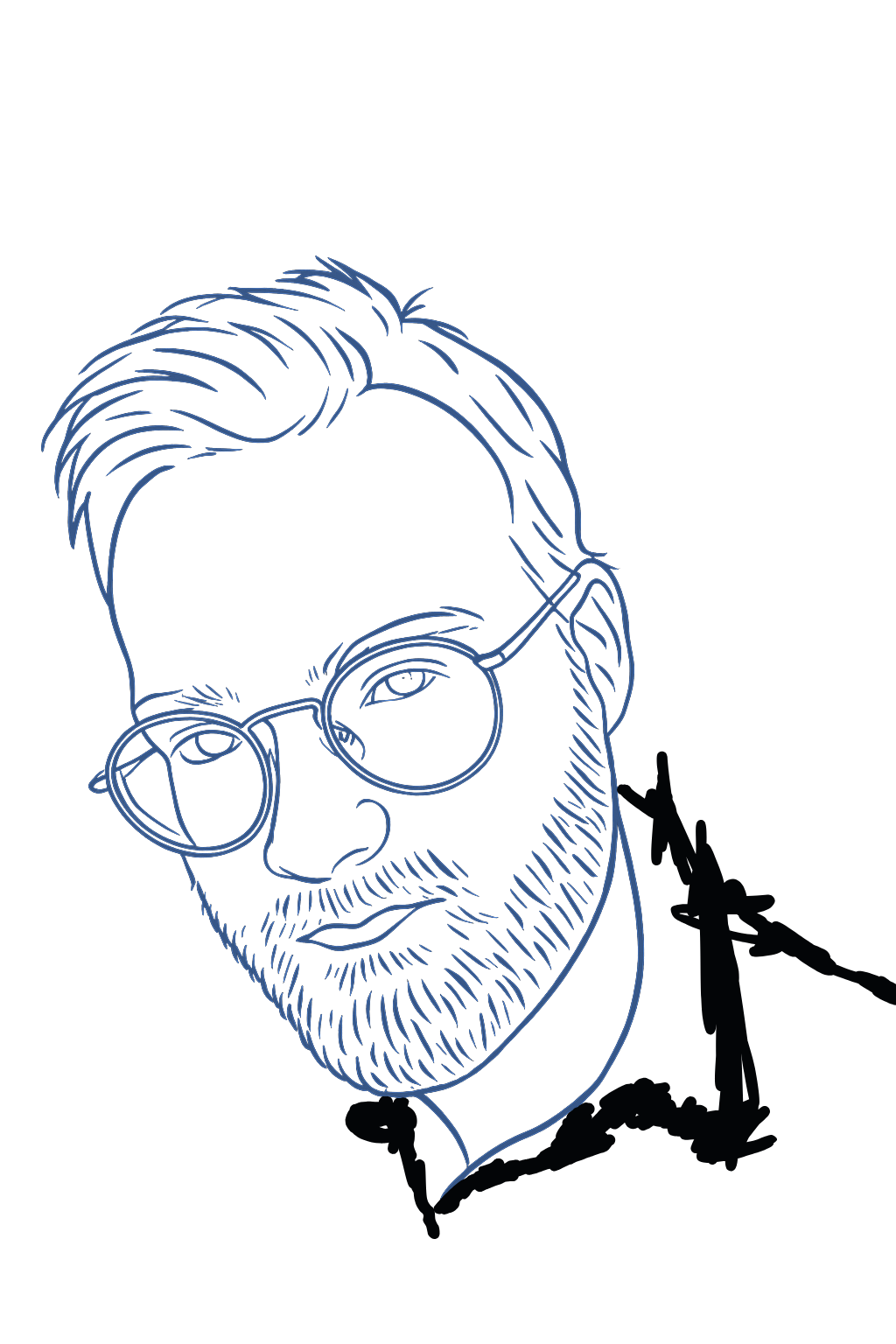 Line Art bild på Christopher Liljestam